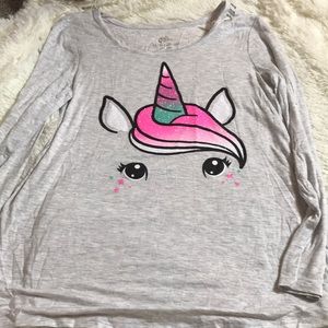 Justice unicorn girls shirt size 14/16
